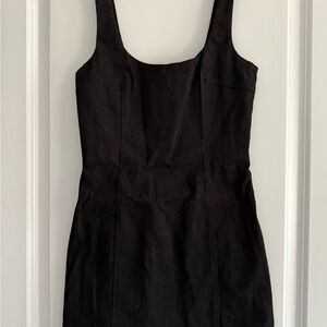 Black Denim Tight Mini Dress